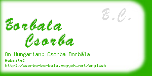 borbala csorba business card