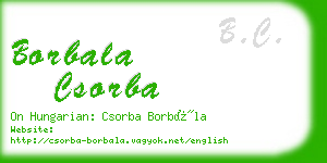 borbala csorba business card